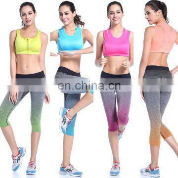 Brand Women Yoga Capris Sports Fitness Running Gym Legging High Elastic Stretch Slim Pants