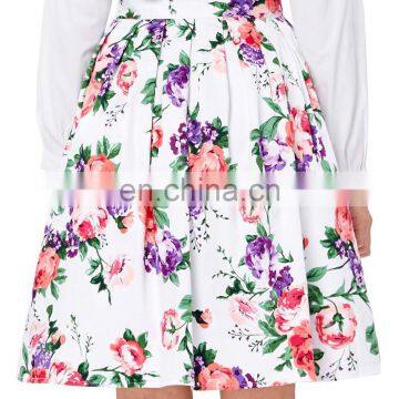 19 Colors ! Grace Karin Cheap Occident Short Retro Vintage Floral Print Cotton Skirt CL6294-3# photo-3