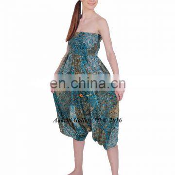 Indian 100% Cotton Peacock Rayon printed harem pants jumpsuits wholesale lot