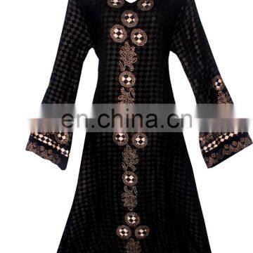 Women's Black Colour Net With Printed Satin Silk Diamond Stone Work Fully Stitched Burkha / Stylish Islamic Wear Abhaya photo-2