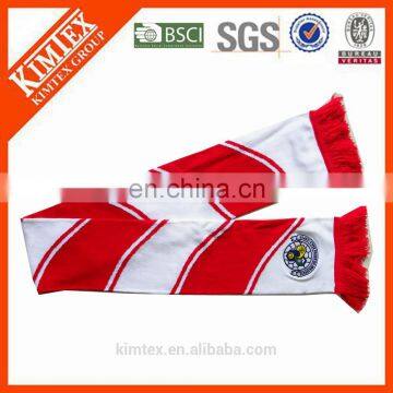 Promotional acrylic knit sports scarf