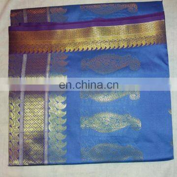 Women's Dress Indian Ethnic Zari Work Pallu Silk Sari Wedding wear Saree