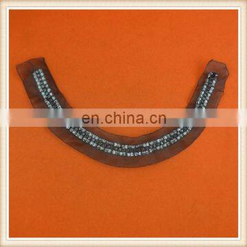 Latest Custom Wholesale Design Rhinestone Beads Embroidery Neck Trim photo-4