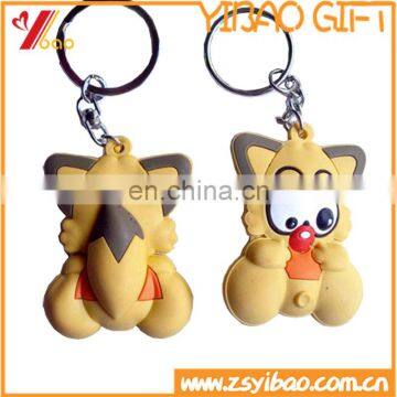 High Quality Custom Embossed 2D / 3D Soft PVC Plastic Type Keychain