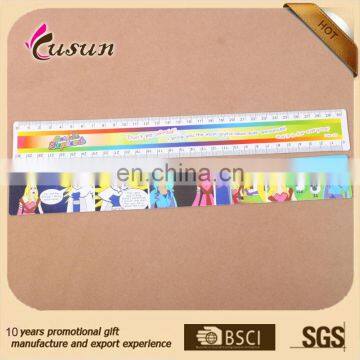 Fashion design promotional logo customized 30cm straight custom plastic ruler