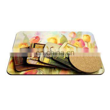 printable 2017 new arrival mdf cork table mat coaster mat