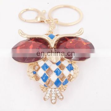 Fashion Rhinestone Crystal Exquisite Owl Keychain Keyring For Car