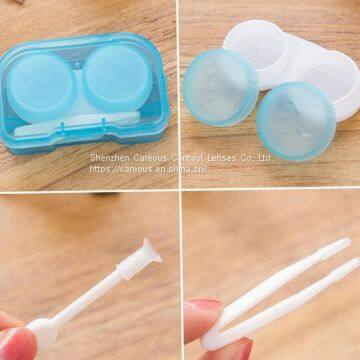 Portable Pocket Mini Contact Lens Case Travel Kit Easy Carry Contact Lens Box Plastic Case Candy Color WA1476