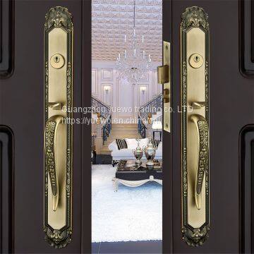 Villa Door Lock Double Pull European-style Lock Anti-theft Lock Office Lock Copper Door Mechanical Lock Wooden Door or m photo-2