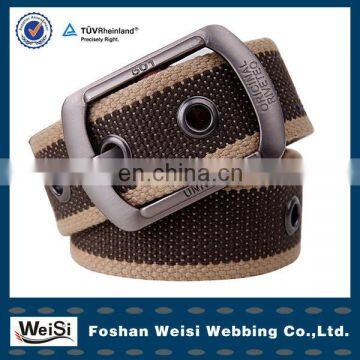 38mm custom buckle polyester cotton webbing man jean casual belts