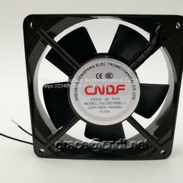 CNDF  made in china factory passed CE test with 2 years warranty 110/120VAc 120x120x25mm ac cooling ventilation fan