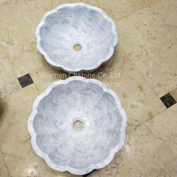 Carrara White Marble Sinks,China White Marble Bathroom Basins