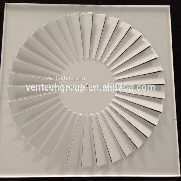 Powder coated HVAC aluminum swirl ceiling air diffuser