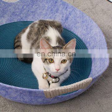 Fancy Funny Heated Indoor Round Pet Dog Cat Scratcher Bed photo-3