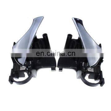 Chrome Inside Door Handles Front Pair For 99-02 Daewoo Nubira 96296168,96296169