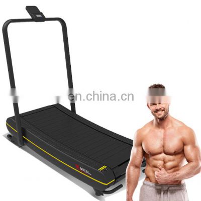 ChinaCurved treadmill & air runner mini foldable manual self-powered home use running machine body strong gym equipment