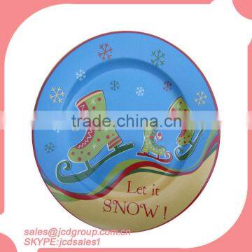 10.5inch Christmas decaled printed wall decorative plates