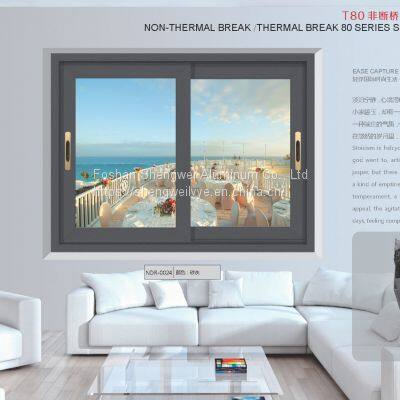 Latest Designs Aluminum Alloy Frame Horizontal Sliding Window Cheap Price Aluminium Profile Glass Windows