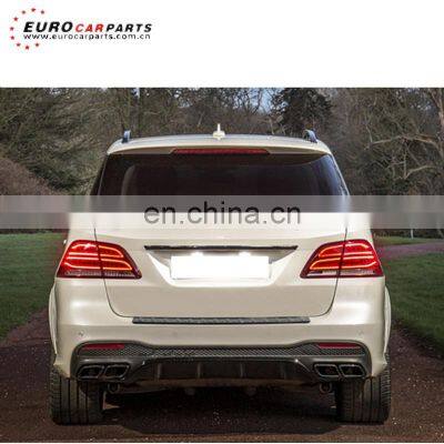 GLE63 Diffuser for GLE Class W166 SUV to GLE63 Style Diffuser With Exhaust Tips