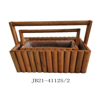 Houseworks Home Storage Crates Small Wood Crate Wooden Basket Box