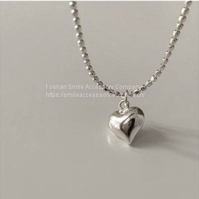 Sterling silver heart necklace