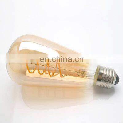 2700K E27 Soft Filament LED Bulb ST64 4W Dimmable Decorative Bulb