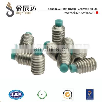 special nylon tip screw/grub screw/set screw (with ISO and RoHs certification)