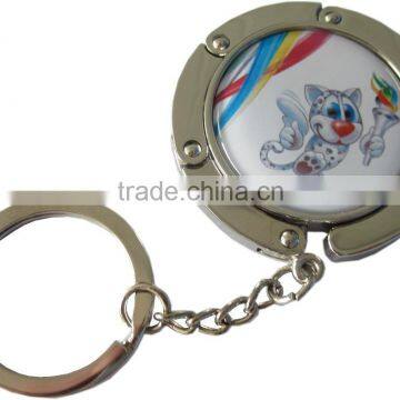 Rotatable Printing Paster Metal Lady Button With Keyring Factory Wholesale                        
                                                Quality Choice