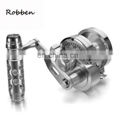 Amazon High Quality Drum Fishing Vessel Plate Double Brake Trolling Boat Fishing Wheel Full Metal Jigging Fishing Reel photo-2