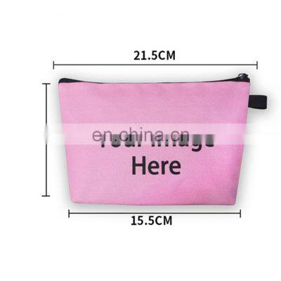 Wholesale Custom Logo Printed Travel Zipper Pouch African Tribal Girls Halloween Christmas Cartoon Canvas Makeup Cosmetic Bags