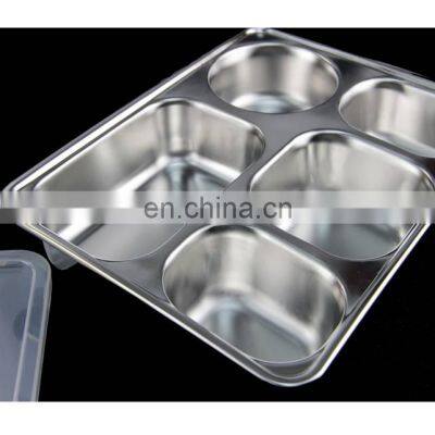 2021 Premium Customised Compartment Metal Functional Adult Stainless Steel Lunch Box photo-4