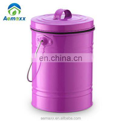 Kitchen Using Compost Bin Garbage Collect Waste Bin 5L Metal Compost Bin With Filter photo-4