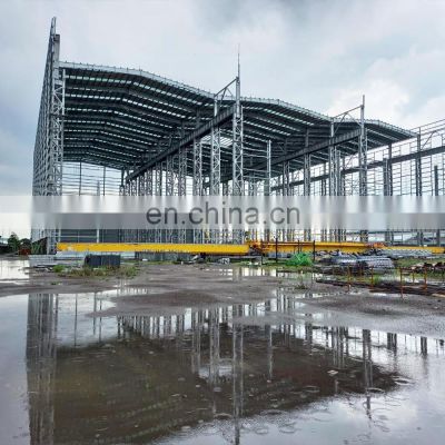 Prefabricated light large span steel frame building used warehouse steel structures