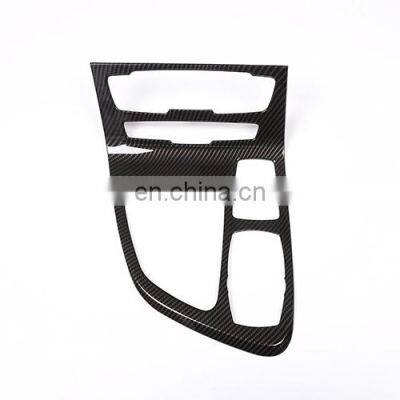 Carbon Fiber Style Center Console Gear Shift Frame Decoration Cover Trim For BMW 218i Gran Tourer F46 Car Accessories