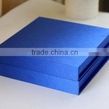 2016 Indian Hot Sale Royal Blue Silk Wedding Invitation Box