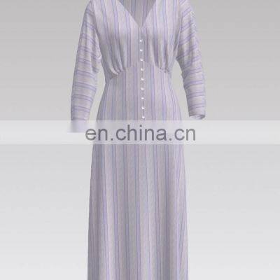 New Development Purple Stripe Design For Women's Shirts photo-2