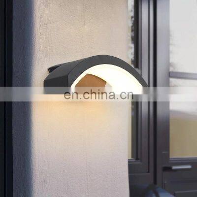 Outdoor Wall Lamp PIR Sensor Control Modern Exterior Building Garden Lighting LED Wall Light