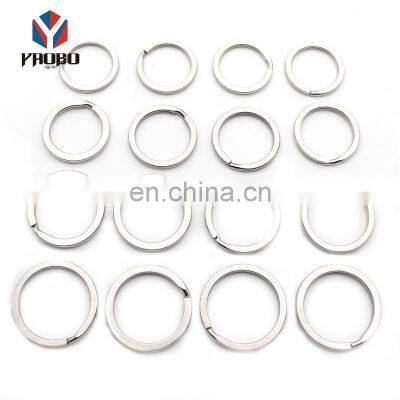 Promotional Flat Rings Custom Keychain Stainless Steel Plain Split Ring For Key Chain Holder photo-2