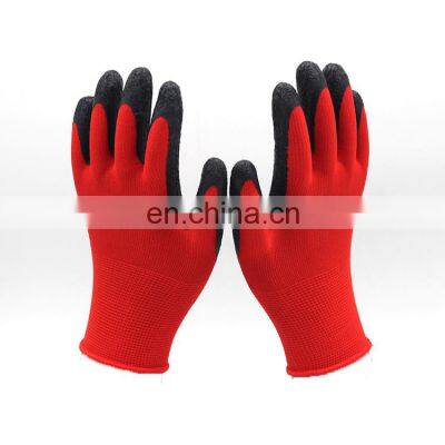 Guantes Wholesale Coated Latex Glove Men's Crinkle Latex Coated Safety Working Gloves