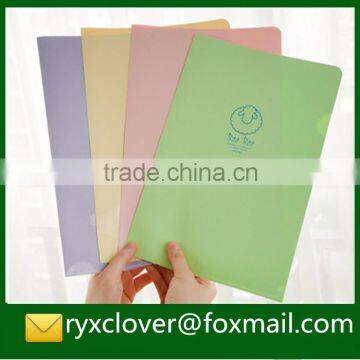 Factory Customized Eco Plastic L shape A4 file folder