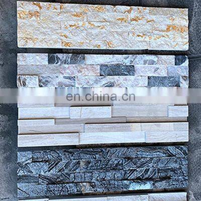 Decorative Exterior Wall Culture Stone Marble Cladding Slate Covering Classic Wall Tiles Finish in Black Spanish