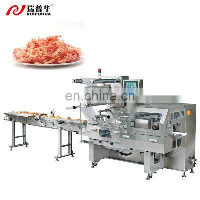 Packing Machinery Dried Seafood/Shredded Squid/Marine Food Hanging Hole Plastic Bag Automatic Flow Pack Packaging Machine