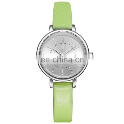 SHENGKE Watches Custom Logo Brand Logo Wrist Watch Woman Soft Leather Strap Build Your Logo Watch In Quartz