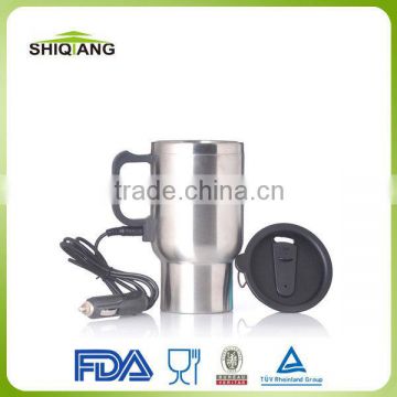 450ml plastic inner stainless steel outer electric heated mug