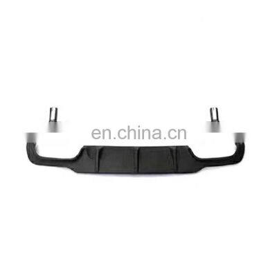 Wholesale Body Part Rear Diffuser With Black Silver Tips For Benz C Class W204 Modification C63 Rear Lip With Exhaust Pipe