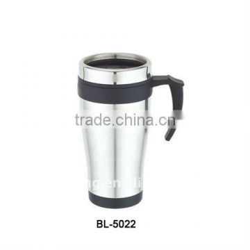 14oz double wall stainless steel travel auto coffee mug with handle and leakproof lid