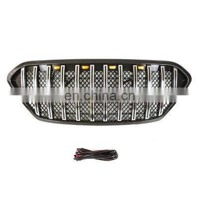 4x4 Off road Auto Parts Other Exterior Accessories Front Grill Chrome Car Grille With Lights Fit For Hyundai IX35 2013-2016