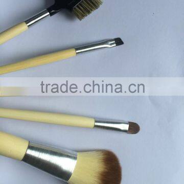 Horse Hair Material Wood Handle Face Used Make up Brush Set 5 Piece photo-4