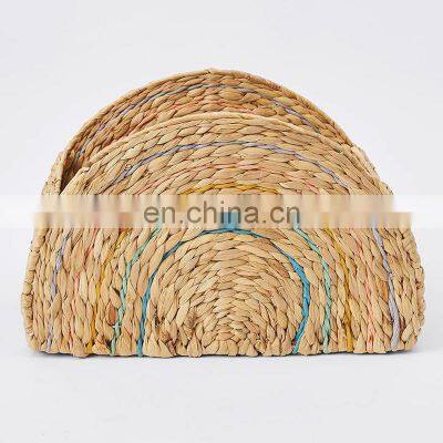 Best Price Water Hyacinth Kids Rainbow Storage Basket Organization Woven Natural Basket Vietnam Cheap Wholesale photo-4