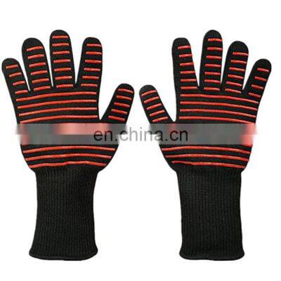 Household Rubber Outdoor Barbecue BBQ Silicone Cooking Grill Heat Resistant Microwave Oven Mitt Gloves photo-3